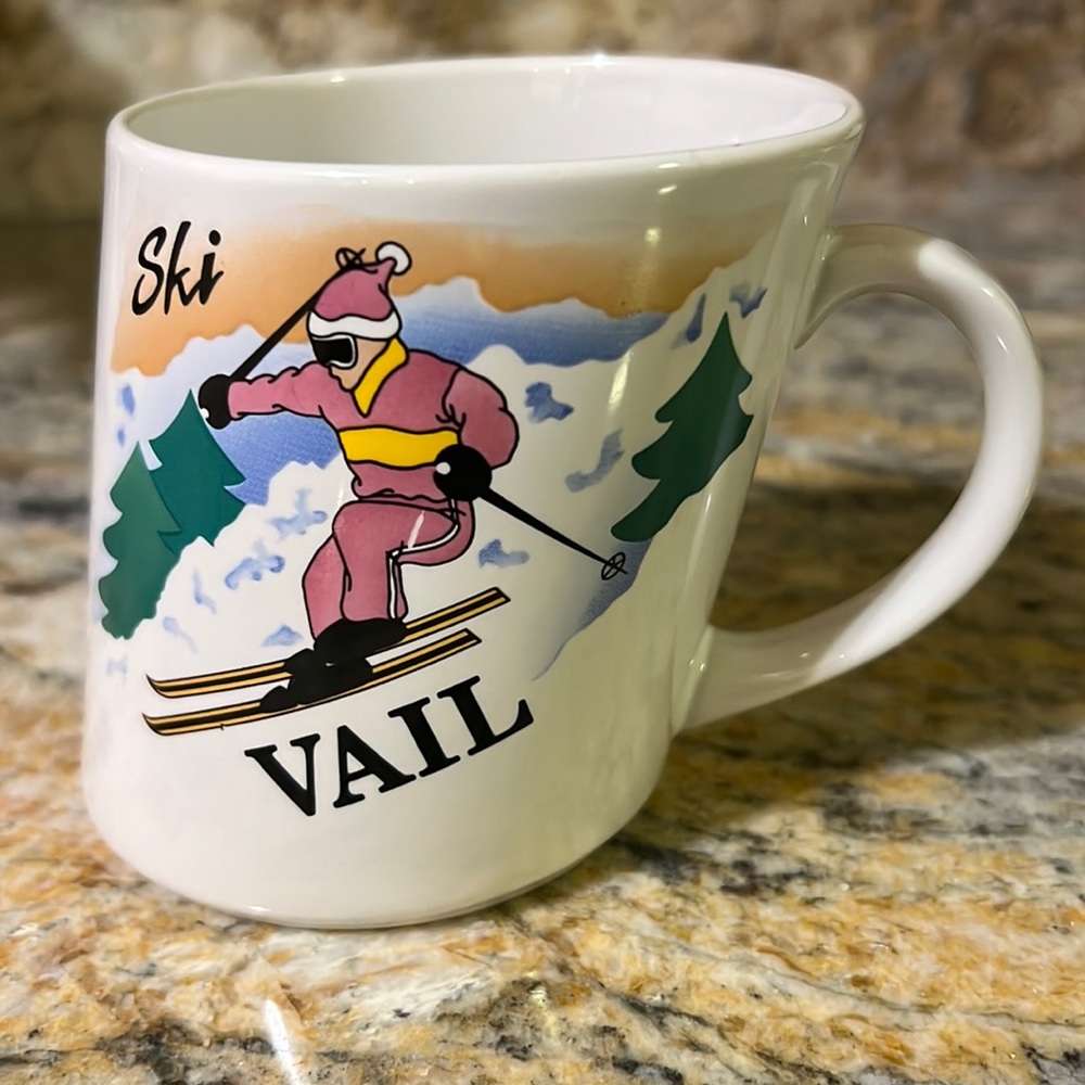 Vintage Vail Ski Country Slanted Mug